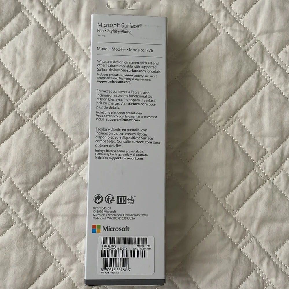 Microsoft Surface Pen Stylet Pluma Model 1776, New